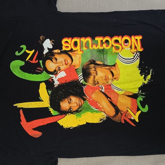 TLC T-Shirt Men's Black Size S 100% Cotton Graphic Print Short Sleeves Crew Neck - Picture 3 of 16